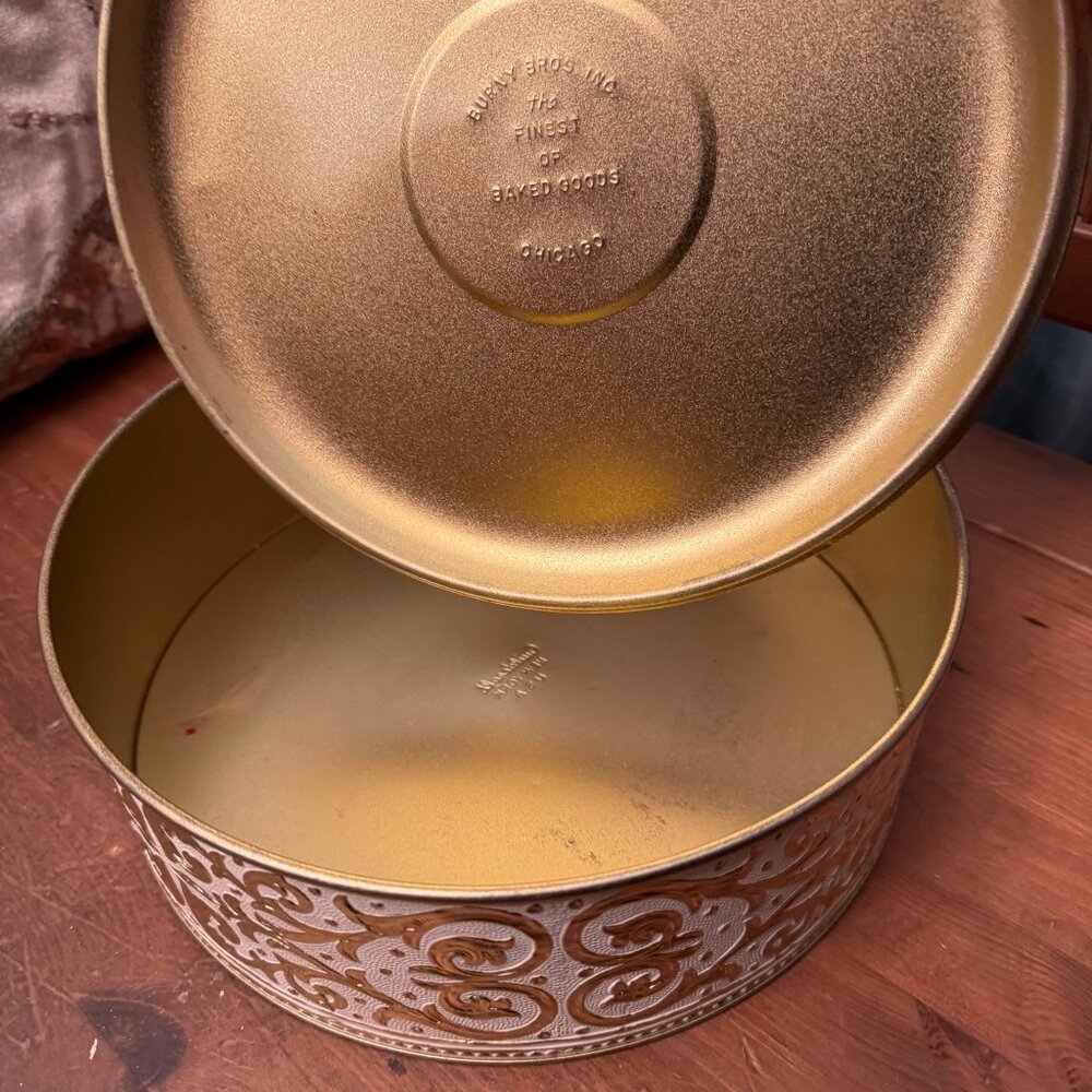 Vintage Burny Bros. Inc. Baked Goods Tin, Chicago - made by Guildcraft Cookies s